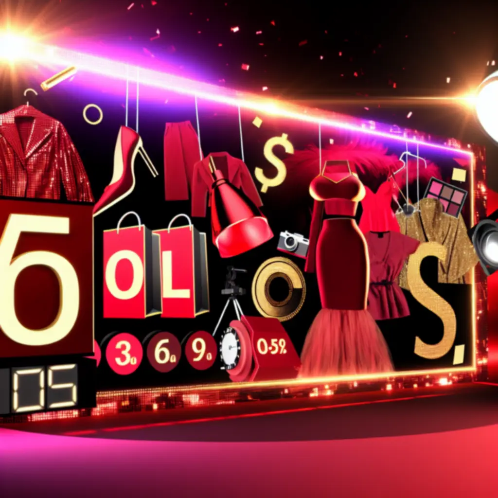 Dynamiczna plansza wyprzedażowa z wyróżnionymi rabatami i licznikem czasu