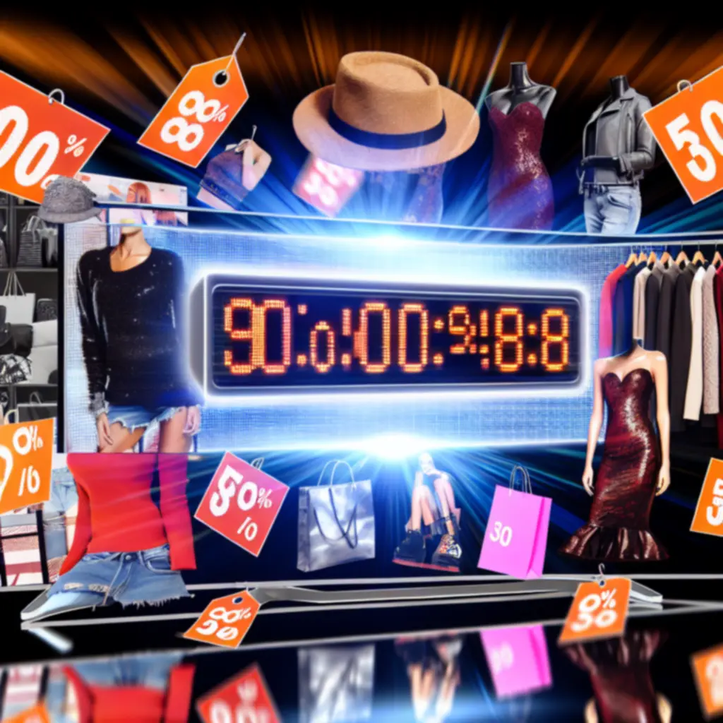 Zestawienie kolekcji błyskawicznych wyprzedaży z odliczaniem czasu