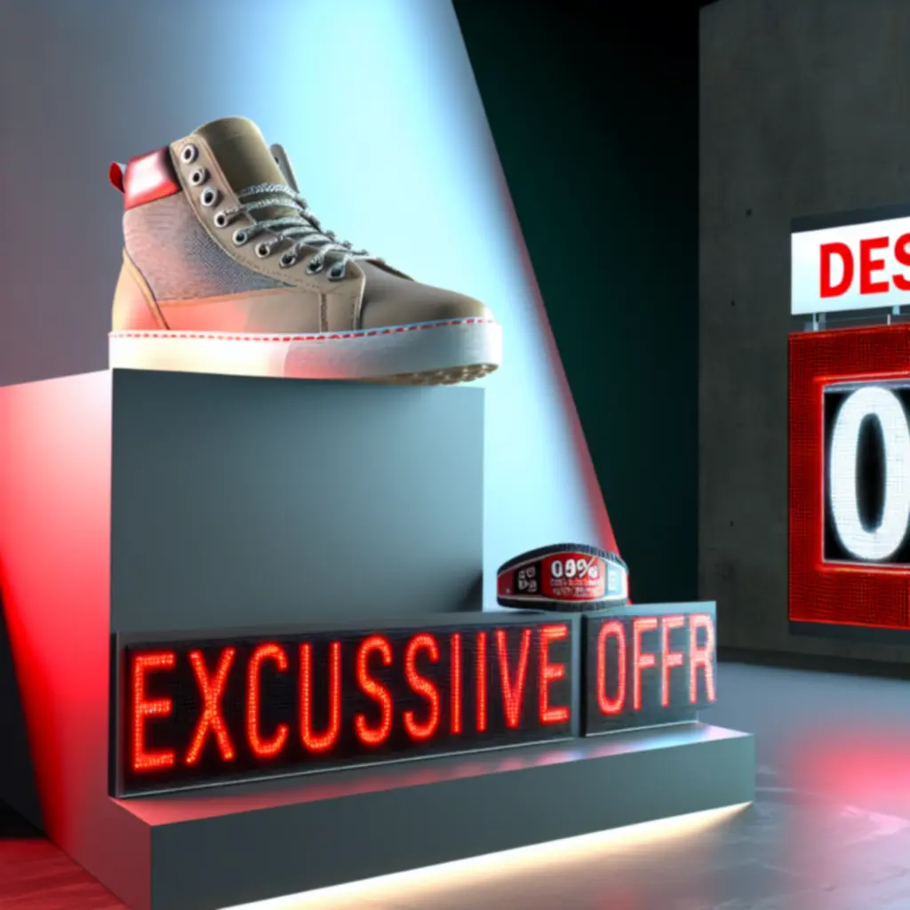 Zegar odliczający czas do końca promocji na obuwie