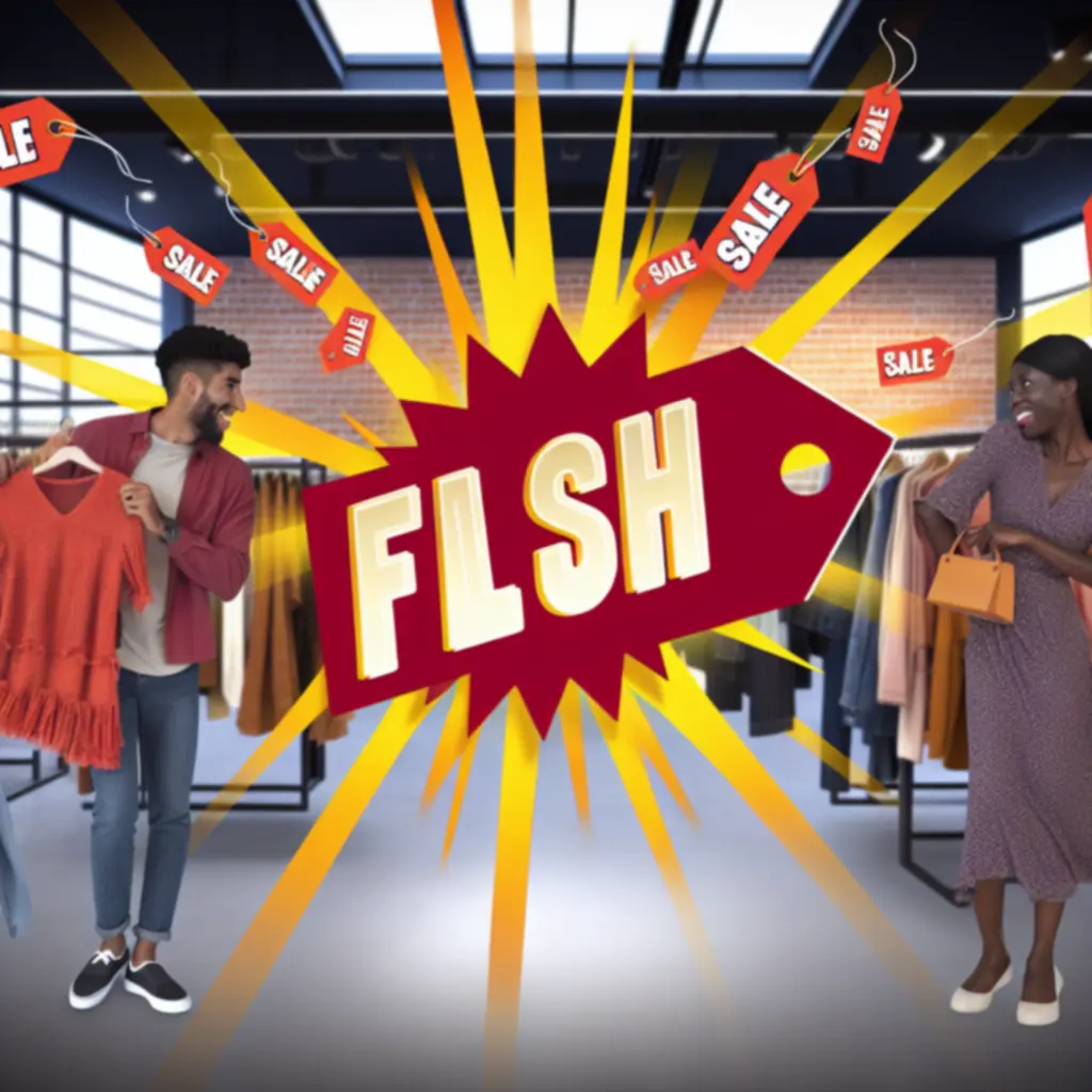 Dynamiczny baner zniżkowy prezentujący intensywne promocje