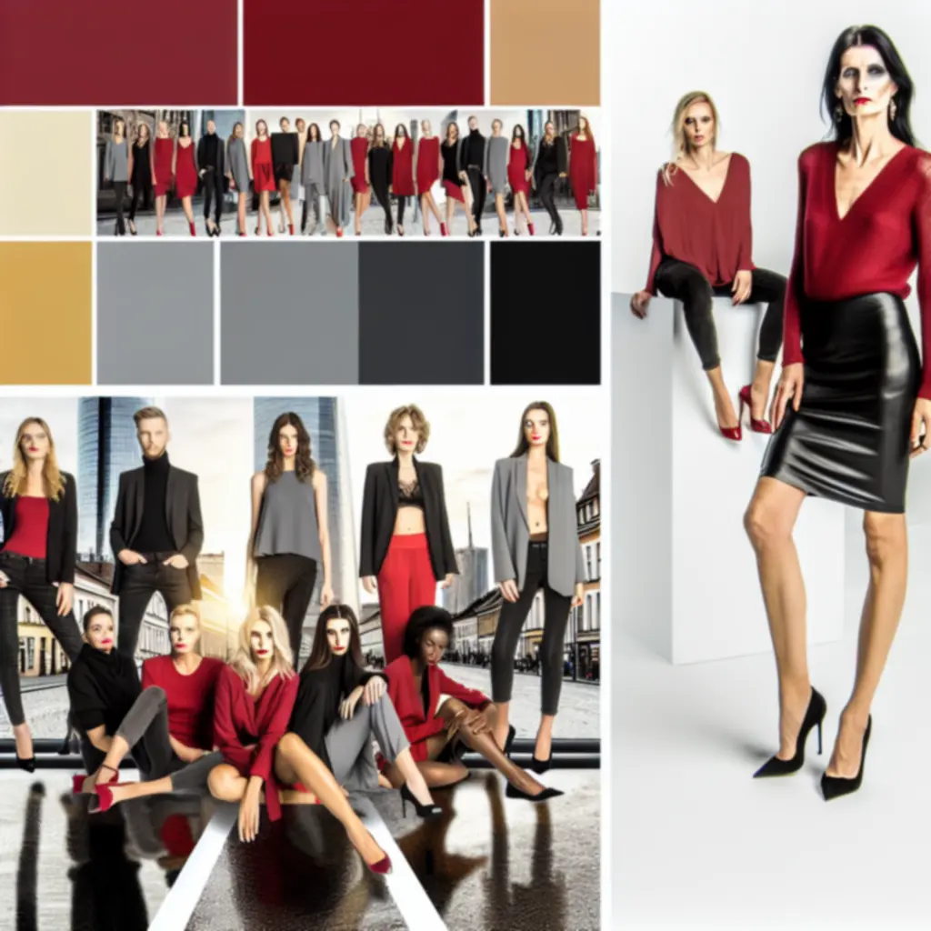 Sezonowa prezentacja stylizacji odzieżowych dopasowanych do różnych pór roku